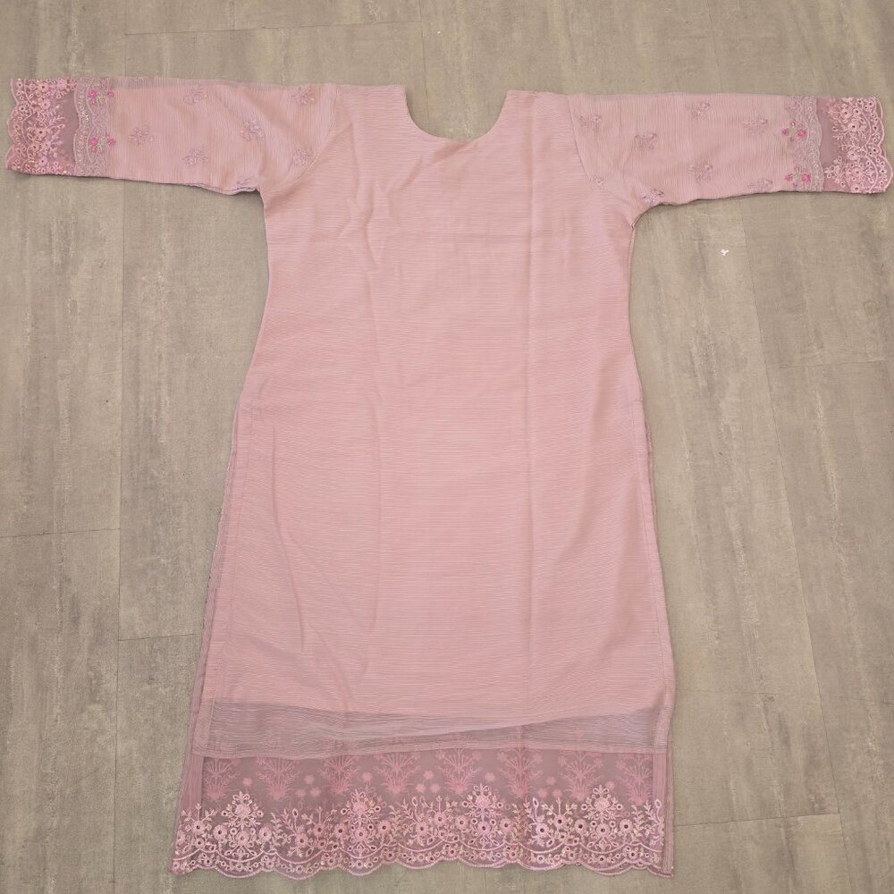 Elegant Pink Embroidered Women Salwar Kameez Set - Picture 6 of 10